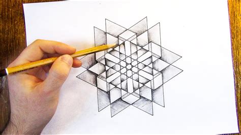 A Little More Difficult Geometric Drawing - Tutorial - YouTube