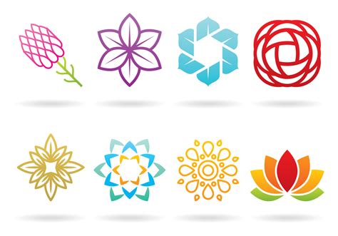 Flower Logos 111148 Vector Art at Vecteezy