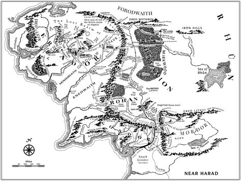 Printable Map Of Middle Earth - Customize And Print