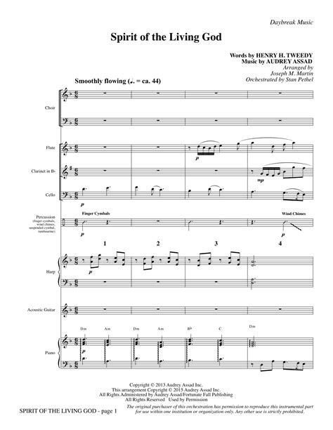 Spirit of the Living God - Full Score by Joseph M. Martin Sheet Music ...