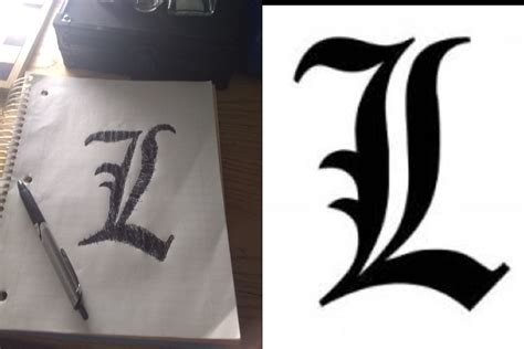 My L symbol fanart : r/deathnote