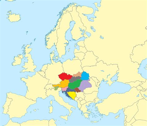 Austria-Hungary's borders in comparison with modern borders [876 x 1,024]. : MapPorn