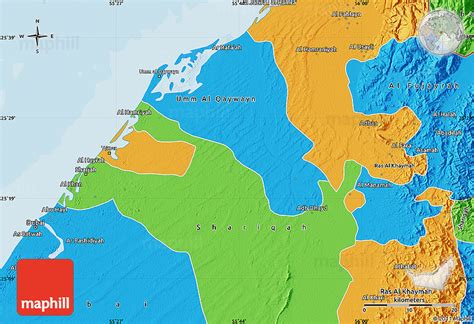 Political Map of Ajman