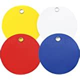 Amazon.com : CleverDelights Plastic Tags - 3" Round - 100 Pack - Tear-Proof and Waterproof ...