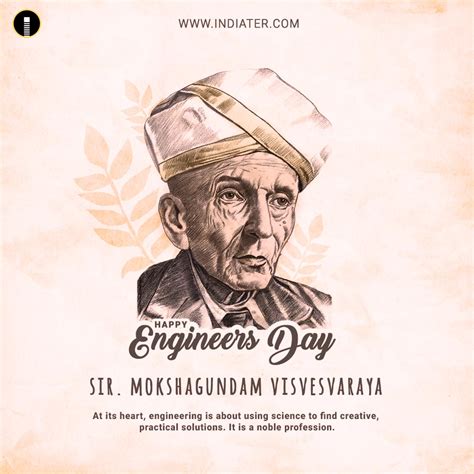 Free Happy Engineers Day Wishes Quotes Greetings Images | Sir Mokshagundam Visvesvaraya - Indiater