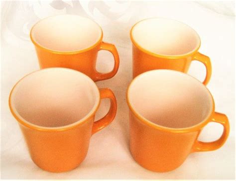 Corningware Coffee Mugs Signed Corning Set of 4 Mustard Yellow Cups And Mugs, Mugs Set, Tea Mugs ...