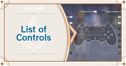 List of Controls | Genshin Impact｜Game8
