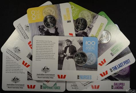 14 Coin News Corp 20 Cent Collection ANZACS Remembered 100 Years and Bonus Poppy Dollar Coin ...