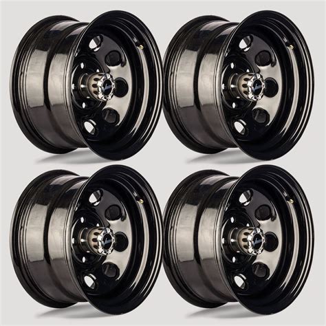 Set 4 16" Vision HD 85H Soft 8 Gloss Black Wheels 16x8 5x5 (5x127) Rims -12mm 886821143689 ...