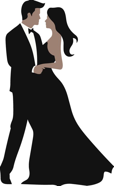 cute couple dancing silhouette on isolated background 25770569 Vector Art at Vecteezy