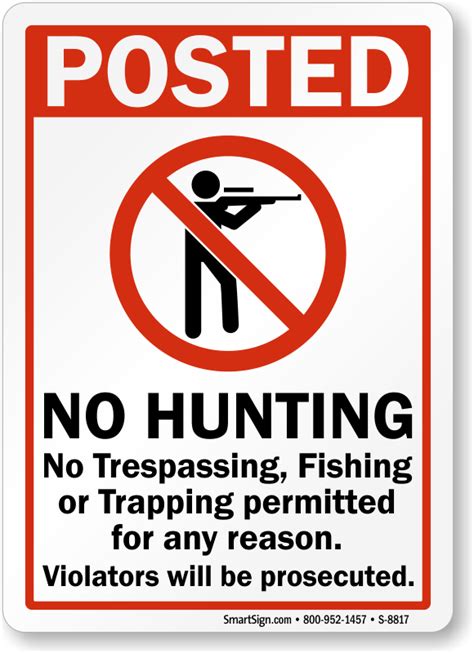 No Hunting Signs