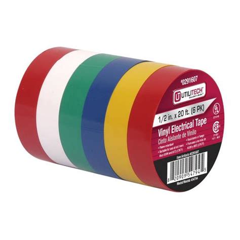 Utilitech 6-Pack 20-ft Colorful Electrical Tape in the Electrical Tape department at Lowes.com