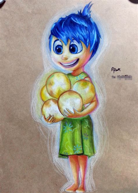 Inside out Joy fan art with color pencil by KR-Dipark on DeviantArt