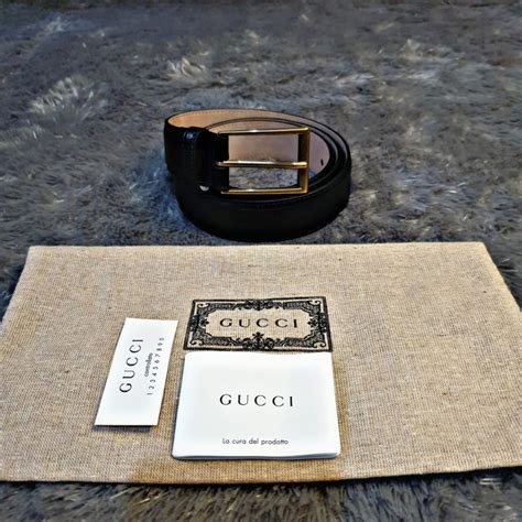 Gucci Plain Logo Belt, Fesyen Pria, Aksesoris, Ikat Pinggang di Carousell