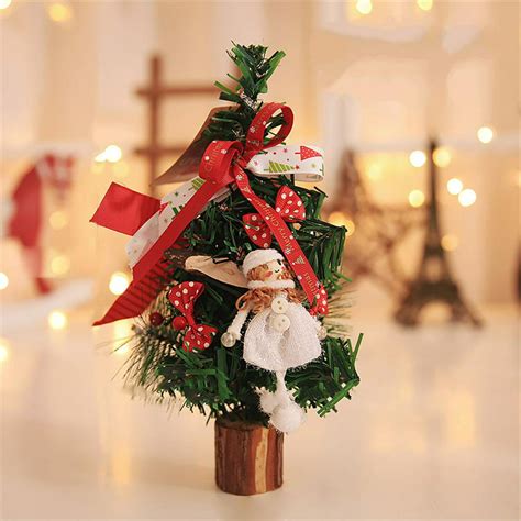 OTVIAP Mini Christmas Tree, Xmas Decor,26cm Mini Small Christmas Desk ...