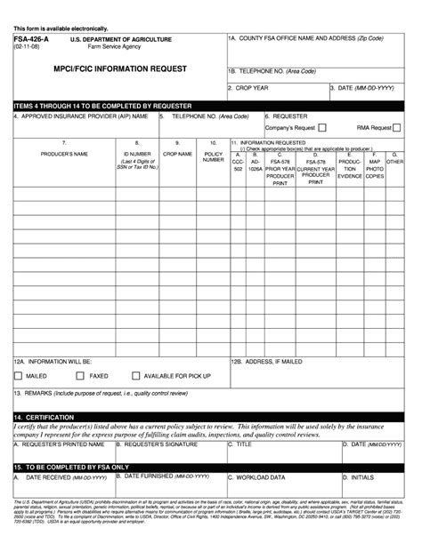 Fsa form: Fill out & sign online | DocHub