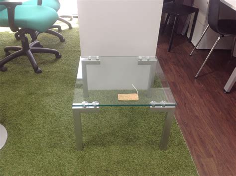 Re- Conditioned Clear Glass Top Coffee Table - Hills Office Furniture