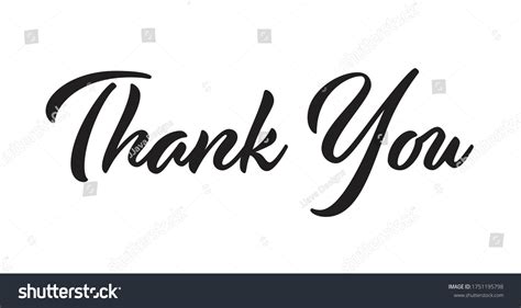 Thank You Script Text On White Stock Vector (Royalty Free) 1751195798 | Shutterstock