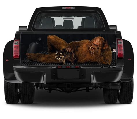 Tailgate Vinyl Wrap Truck Bigfoot Graphics Sasquatch Raccoon | Etsy ...