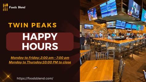 Twin Peaks Happy Hour Times, and Menu with Prices Guide