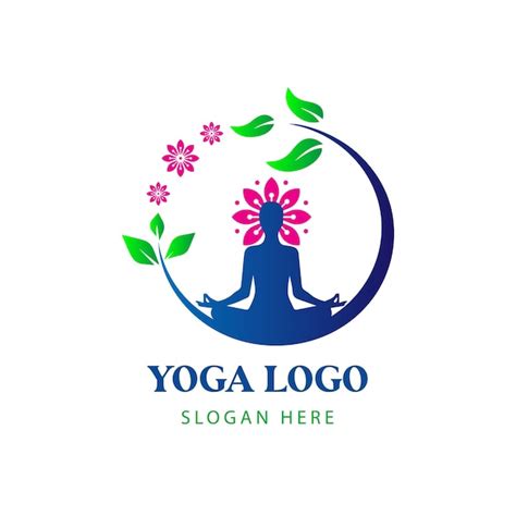 Premium Vector | Beautiful yoga logo design with green leaves and pink ...