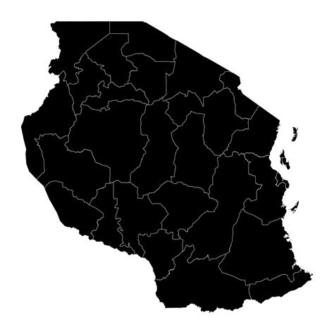 Tanzania map with administrative divisions. Vector illustration ...