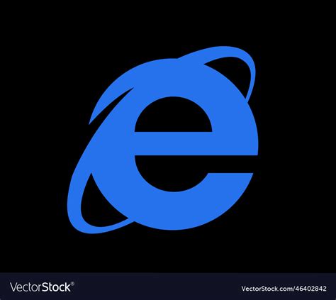 Internet explorer browser logo brand symbol blue Vector Image