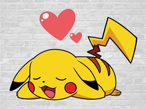 Pikachu Valentine SVG Pokemon Valentine Pikachu Corazón SVG | Etsy