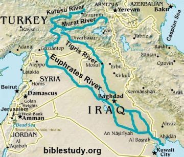 Euphrates River Map in 2020 | Bible mapping, Map, Bible