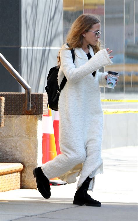 Ashley Olsen Wears a Terry Cloth Style Dress Out in New York – Celeb Donut