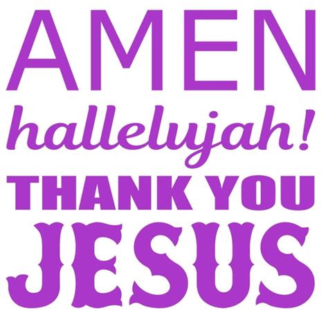 Amen Hallelujah Thank You Jesus SVG PDF PNG Jpg Eps Dxf | Etsy