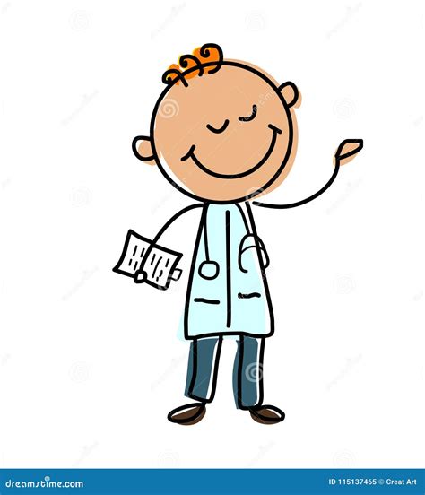 Kid Doctor.Cartoon Kid Vector Illustration Stock Vector - Illustration of stethoscope ...