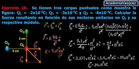 Ley De Coulomb Ejercicios 3 Cargas