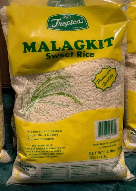 Glutinous Rice Malagkit Sweet Rice Tropics Brand 2 Lbs. | Etsy