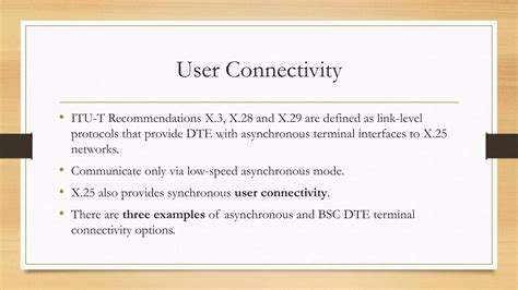 User connectivity - Mature Packet Switching Protocols | PPT | Free Download