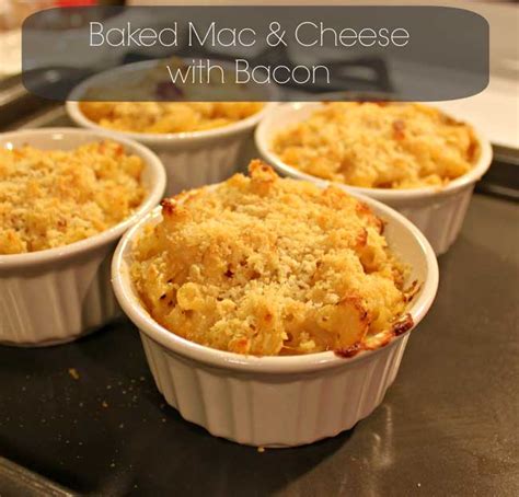 Baked Mac and Cheese with Bacon - Sometimes Homemade