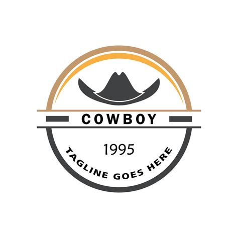 Cowboy logo vector template design 15707344 Vector Art at Vecteezy