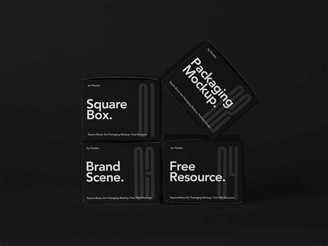 Free Square Box Free Mockups | The Free Mockup