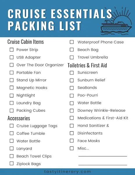 Carnival Caribbean Cruise Packing List