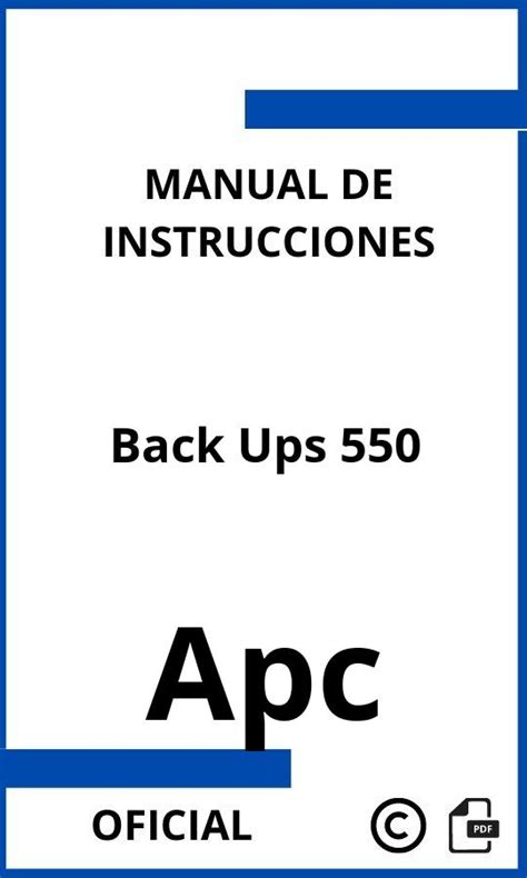 Instrucciones de Apc Back Ups 550 】2024