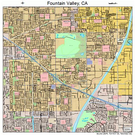 Fountain Valley California Street Map 0625380