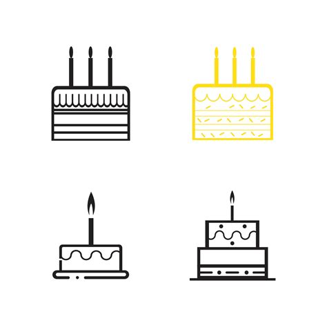 birthday cake logo 5643732 Vector Art at Vecteezy