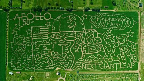 Richardson Adventure Farm's new corn maze honors Apollo 11 moon landing ...