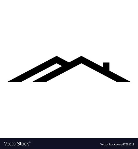 House roof icon design silhouette template Vector Image