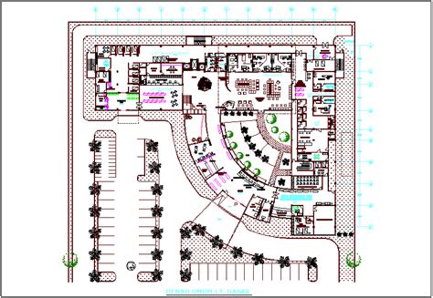 Maternity hospital floor plan dwg file - Cadbull