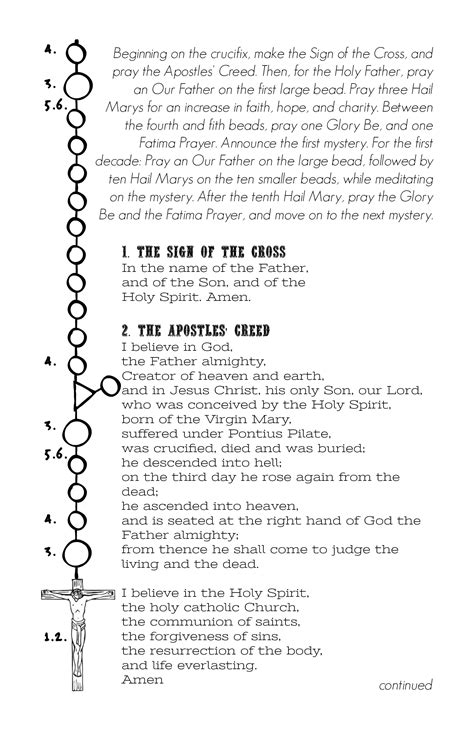 Rosary Mysteries Printable