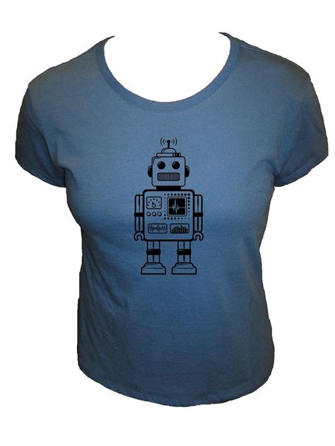 Womens Robot Shirt Robot T Shirt Geekery 4 Colors - Etsy