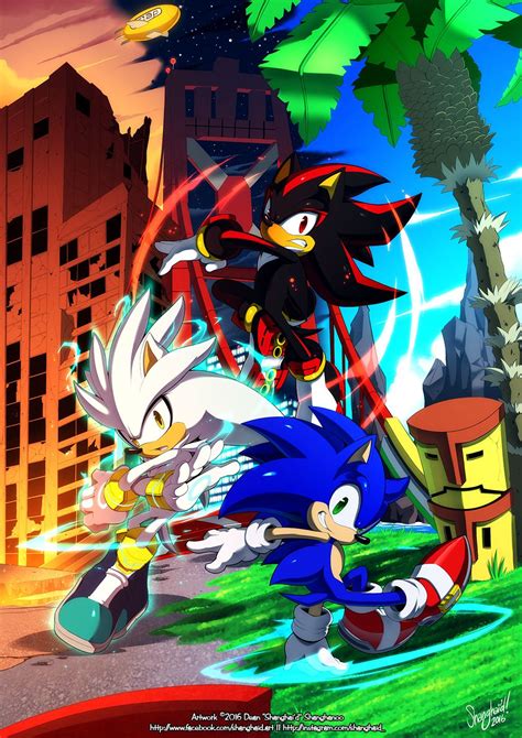 Sonic, Shadow, and Silver by Syaming-Li by IdeaFan128 on DeviantArt