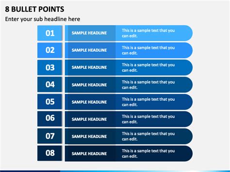 8 Bullet Points PowerPoint Template - PPT Slides