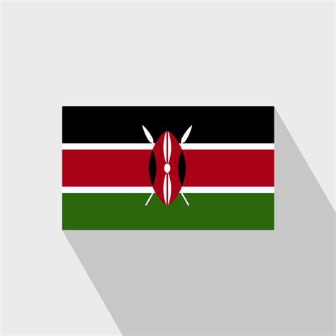 Kenya flag Long Shadow design vector 14219240 Vector Art at Vecteezy